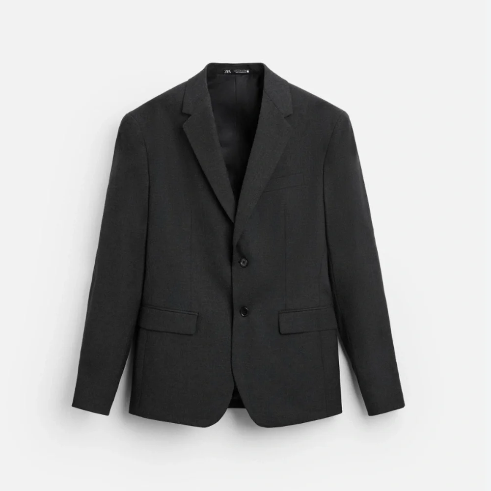 Zara Men NWT suit coat blazer gray size 44 9737/254